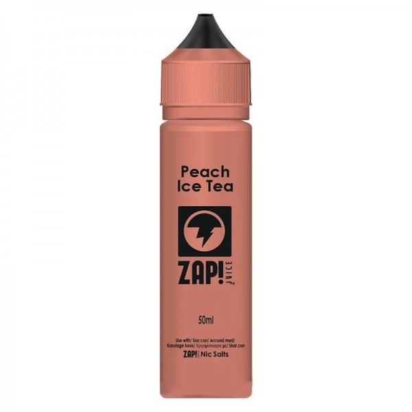 Zap! Juice Peach Ice Tea Shortfill E-liquid 50ml (Free Nic Salt Included)