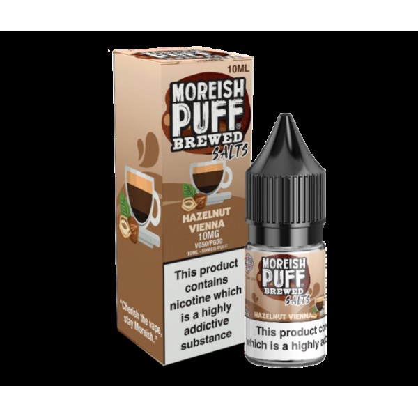 Moreish Puff Salts Brewed Hazelnut Vienna Nic Salt 10ml-10mg