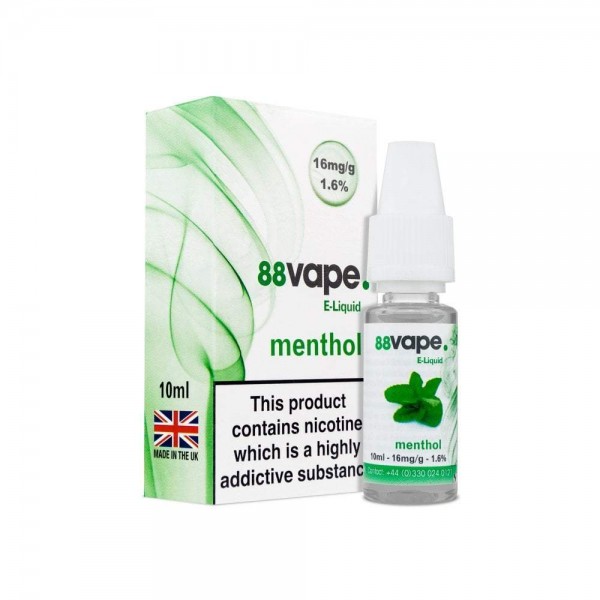 88Vape Menthol E-liquid 10ml