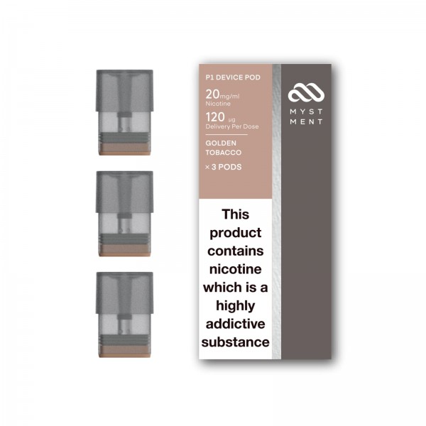 Myst P1 Golden Tobacco Pre-filled Pods 3PCS-3...