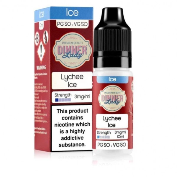 Dinner Lady Ice 50/50 Lychee Ice E-liquid 10m...