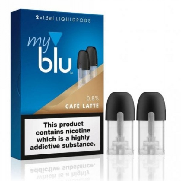 MyBlu Cafe Latte Pre-filled Pod-2 x 9mg Pods