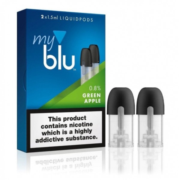 MyBlu Green Apple Pre-filled Pod-2 x 9mg Pods