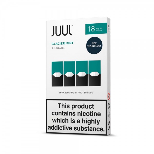 JUUL Glacier Mint Nic Salt E-Liquid Prefilled Pods 4PCS